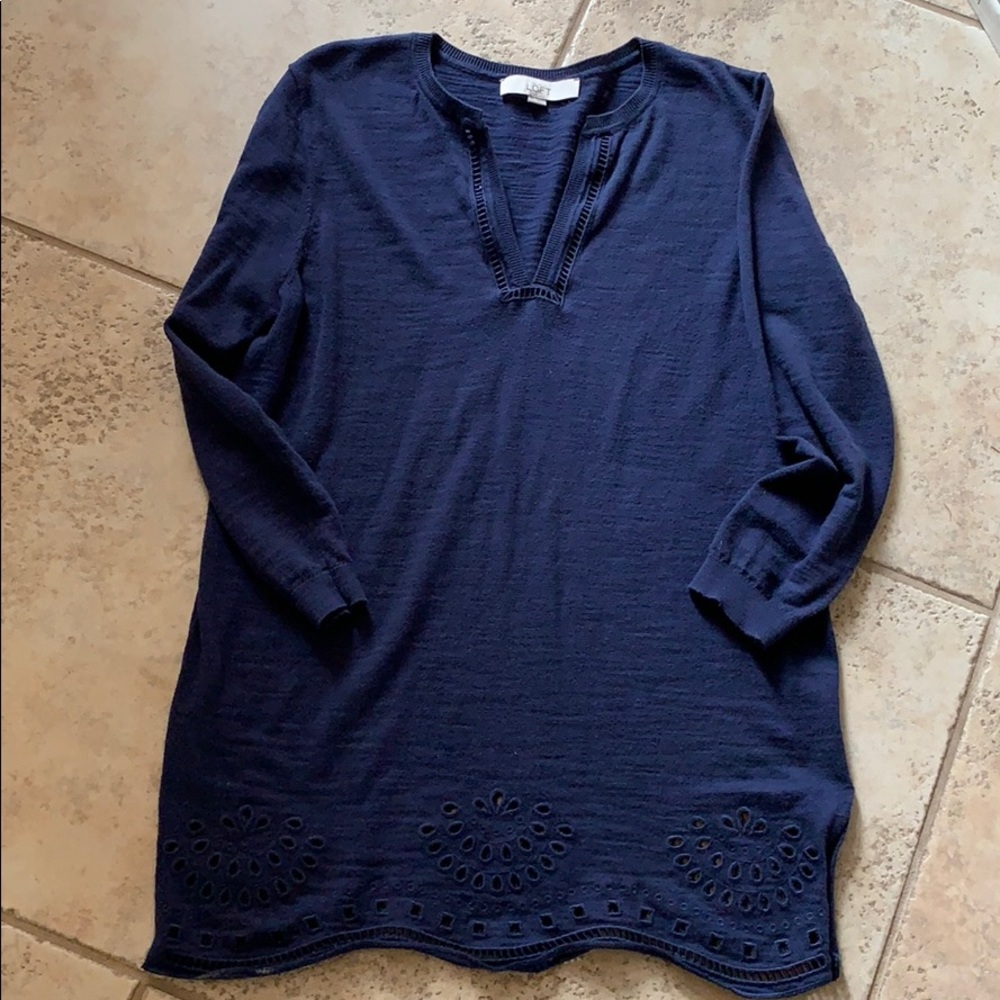 LOFT Navy Sweater Size S